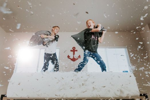 Kids Playing Pillows